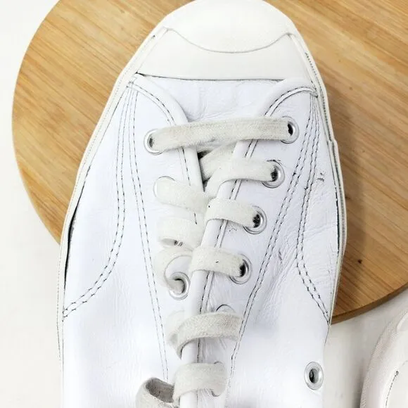 Converse Jack Purcell Sneakers Mens 11.5 Shoes White Leather Low Athletic Ox