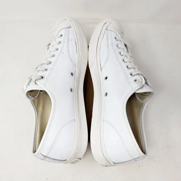 Converse Jack Purcell Sneakers Mens 11.5 Shoes White Leather Low Athletic Ox