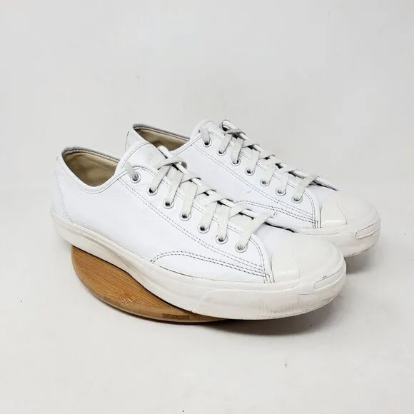 Converse Jack Purcell Sneakers Mens 11.5 Shoes White Leather Low Athletic Ox