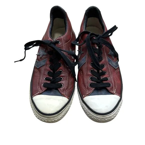 Converse John Varvatos Leather Sneakers Distressed Unisex Size M8.5 W10.5