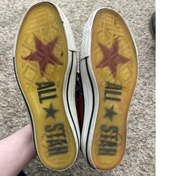 Converse John Varvatos Leather Sneakers Distressed Unisex Size M8.5 W10.5