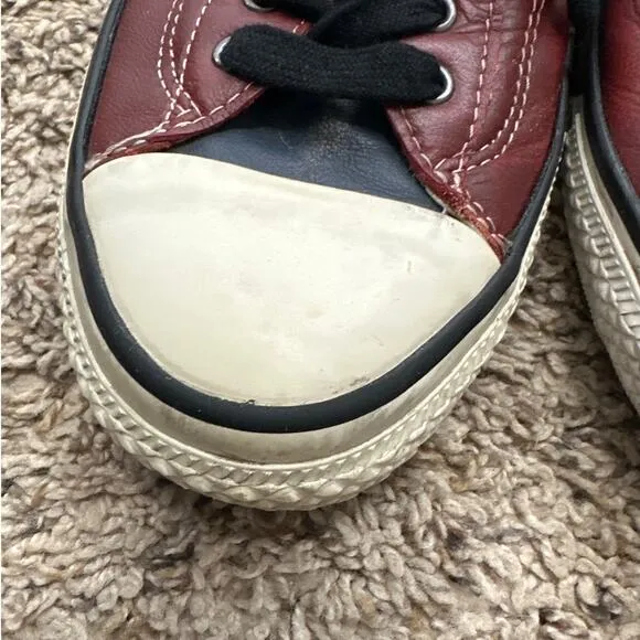 Converse John Varvatos Leather Sneakers Distressed Unisex Size M8.5 W10.5