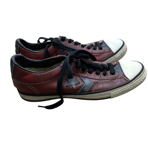 Converse John Varvatos Leather Sneakers Distressed Unisex Size M8.5 W10.5