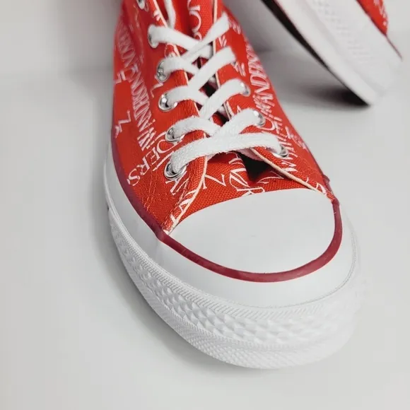 Converse J.W. Anderson Red Logo High Top Sneakers Unisex Mens 9.5 woman's 11.5