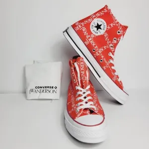 Converse J.W. Anderson Red Logo High Top Sneakers Unisex Mens 9.5 woman's 11.5