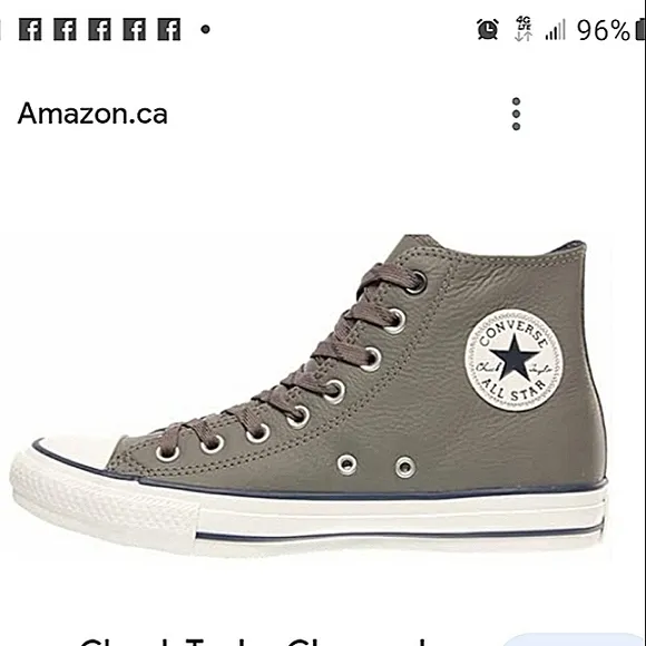 CONVERSE Leather All Star Chuck Taylor High Top Sneakers EUC