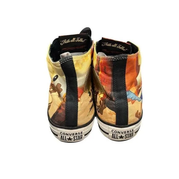 Converse Looney Tunes High Top Sneakers Road Runner &amp; Wile E. Coyote 11