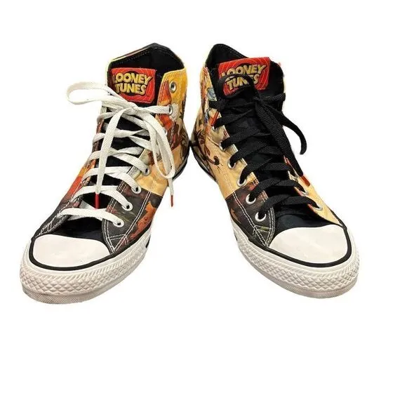 Converse Looney Tunes High Top Sneakers Road Runner &amp; Wile E. Coyote 11