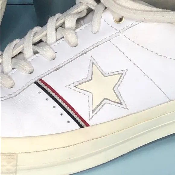 Converse One Star Ox Leather Sneakers White Size 10.5
