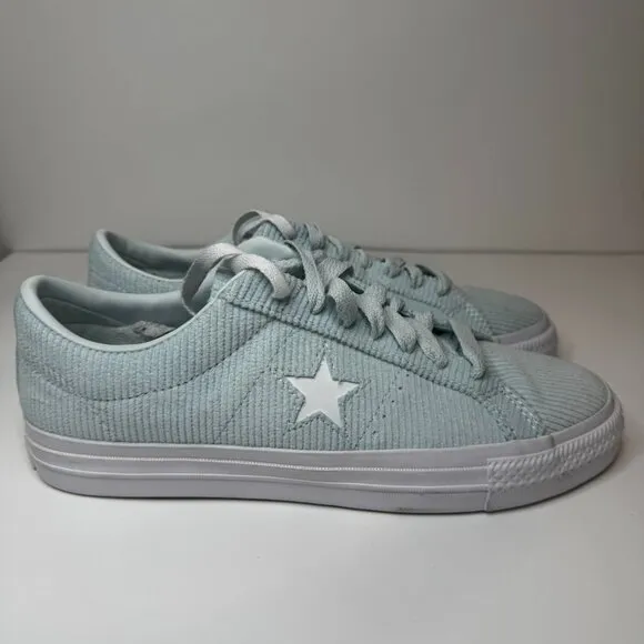 Converse One Star Pro Baby Blue Corduroy Shoes Unisex Size 10
