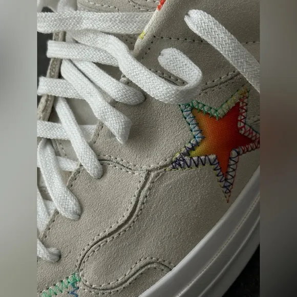 Converse One Star Pro Pride EgretSuede Skate Shoes 10