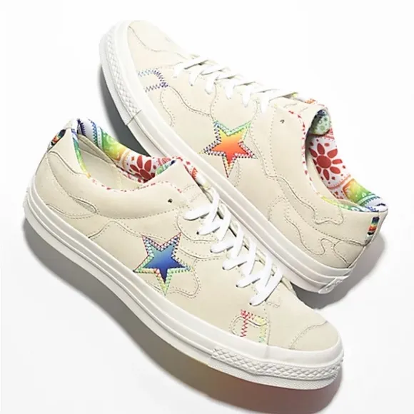 Converse One Star Pro Pride EgretSuede Skate Shoes 10