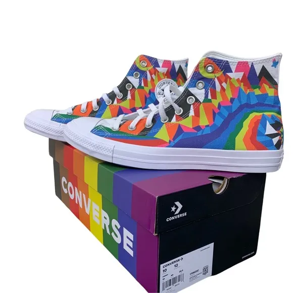 Converse Rainbow Pride Collection Trippy Hippie Limited High Top Sneakers Unisex