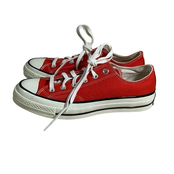 Converse Red And White Chuck Taylor Athletic Shoes Unisex