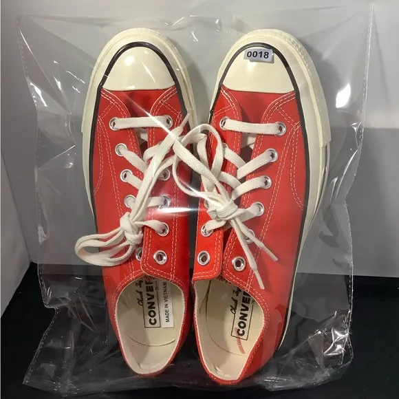 Converse Red And White Chuck Taylor Athletic Shoes Unisex