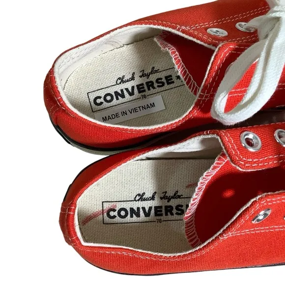Converse Red And White Chuck Taylor Athletic Shoes Unisex