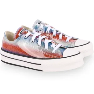 Converse sneakers Glitter Drip Glossy Logo Sneakers in Red and Blue Youth 4.5