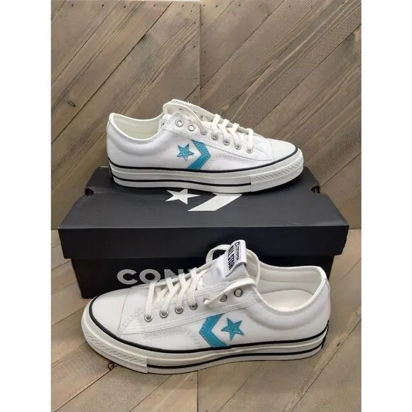 Converse Star Player 76 White Ocean Drip‎ Blue Casual Sneakers Womens Size 9.5