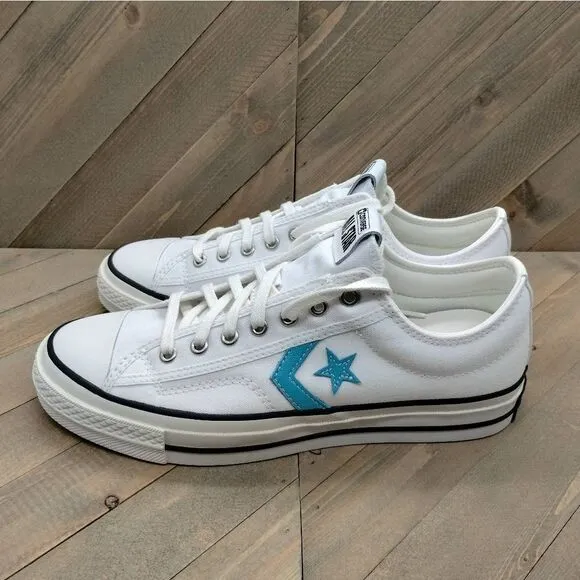 Converse Star Player 76 White Ocean Drip‎ Blue Casual Sneakers Womens Size 9.5