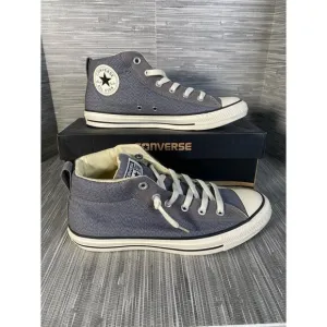 Converse Unisex Adults CTAS Sneakers‎ Gray 146993C High Top Lace up M 8 W 10 New