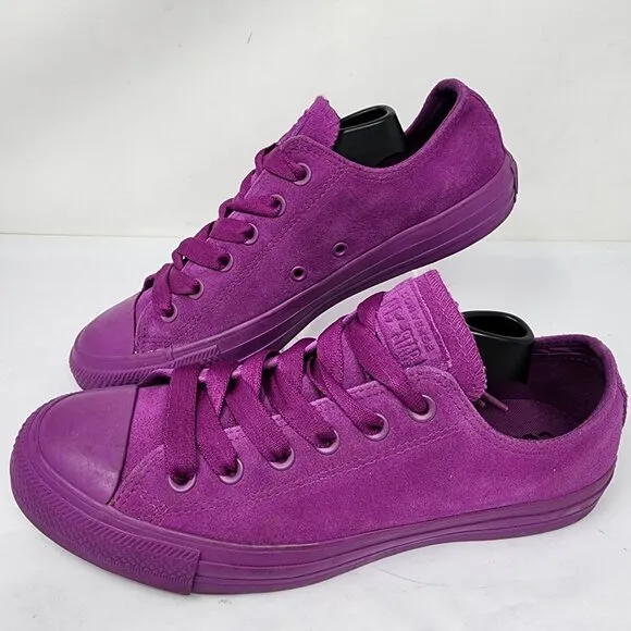 Converse Unisex Chuck Taylor All Star Suede Purple Low Top Sneakers M7 W9