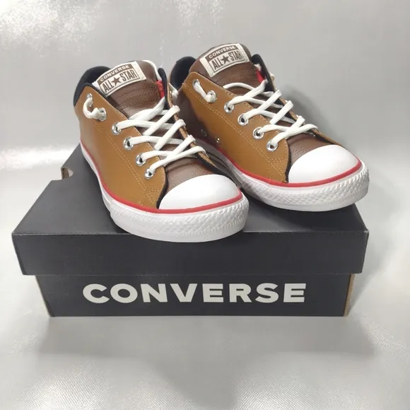 Converse Unisex Kids Shoes Brown Size 5 Junior