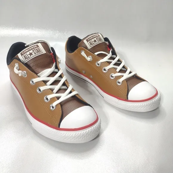 Converse Unisex Kids Shoes Brown Size 5 Junior
