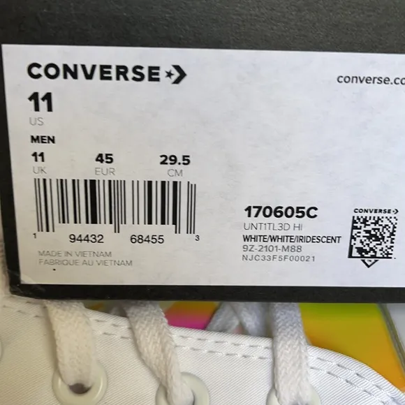 Converse Untitled Hi White/White/Iridescent MEN`S