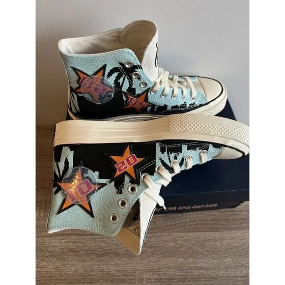 Converse x Chinatown Market Lakers 3 In a Row Leather Chuck Hi Size M 6.5 W 8.5