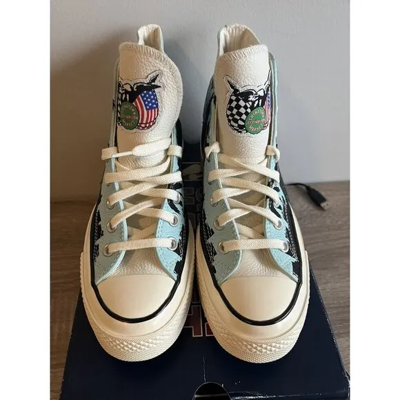 Converse x Chinatown Market Lakers 3 In a Row Leather Chuck Hi Size M 6.5 W 8.5
