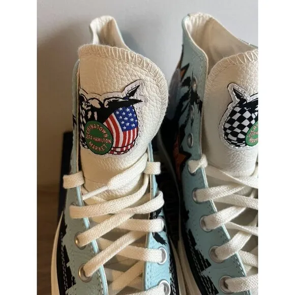 Converse x Chinatown Market Lakers 3 In a Row Leather Chuck Hi Size M 6.5 W 8.5