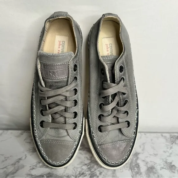 Converse x John Varvatos CT OX Blanket Stitch Unisex Gray Shoe Size 7 or 5