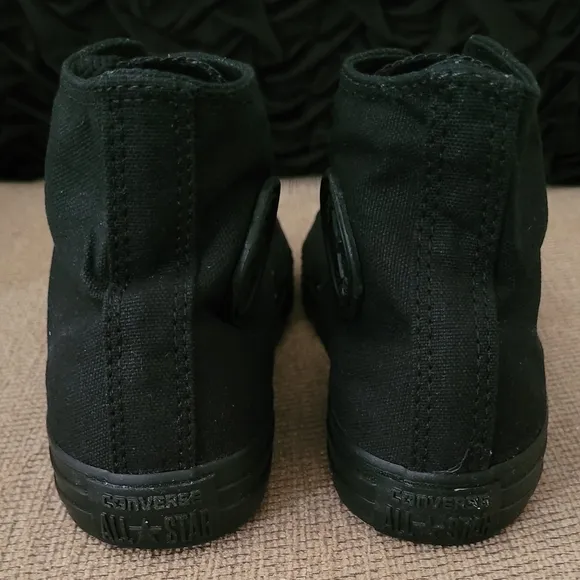 CONVERSE YOUTH UNISEX BLACK MONOCHROME HI TOP SNEAKERS