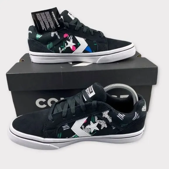 CONVERSE EL DISTRITO 2.0 OX Shoes Leather Unisex Sneakers Women 8.5 Men‎ 7 Black