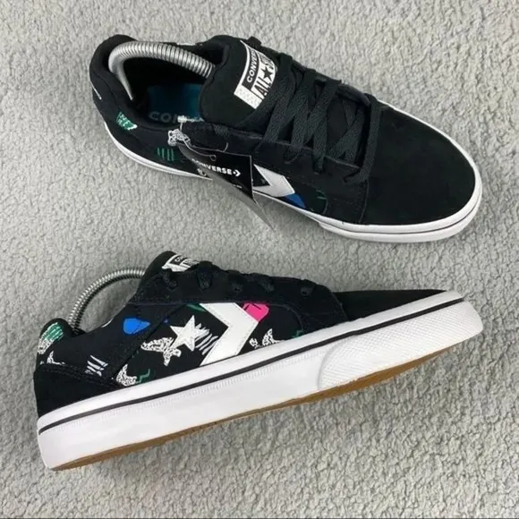 CONVERSE EL DISTRITO 2.0 OX Shoes Leather Unisex Sneakers Women 8.5 Men‎ 7 Black