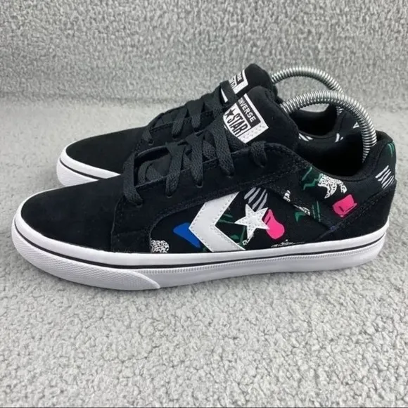 CONVERSE EL DISTRITO 2.0 OX Shoes Leather Unisex Sneakers Women 8.5 Men‎ 7 Black