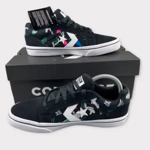 CONVERSE EL DISTRITO 2.0 OX Shoes Leather Unisex Sneakers Women 8.5 Men‎ 7 Black