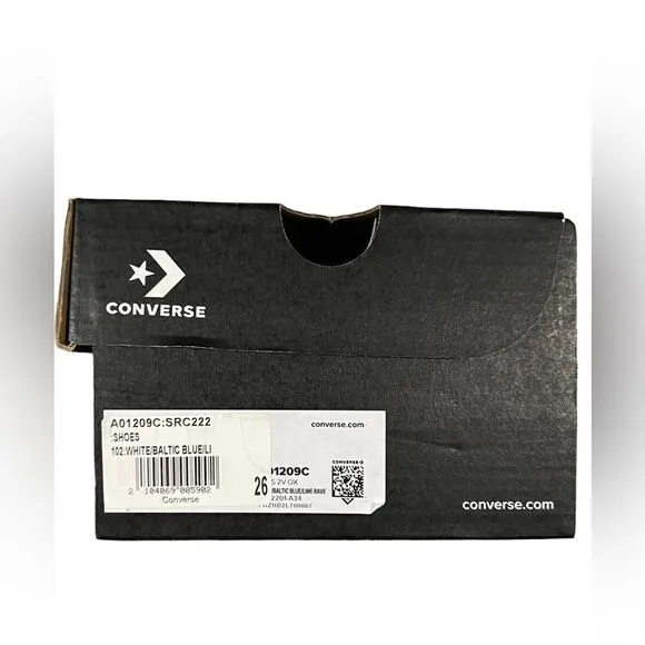 Converse Sneakers White/Baltic Blue/Lime Rave, NWT
