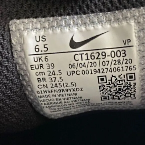 COPY - Nike Zoom Pulse Black Nurse Slip On Shoes CT1629-003 Mens size 6.5/ 8 Wo…