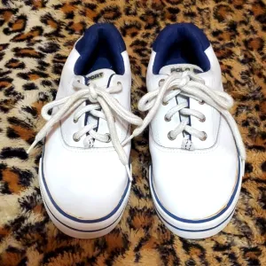 COPY - Polo Sport White Leather Lace Up Sneakers 1.5Y