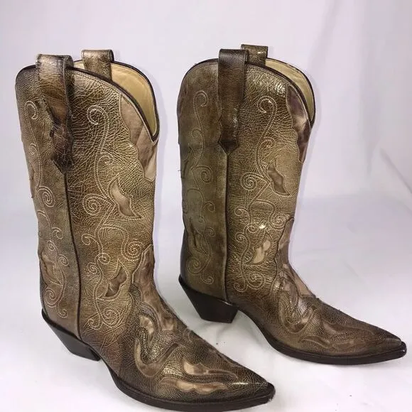 Corral  Womens Brown Cutout Western Style boots