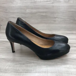 Corso Como Heels Womens 9.5M Lara Black Leather Slip On Pump Shoes