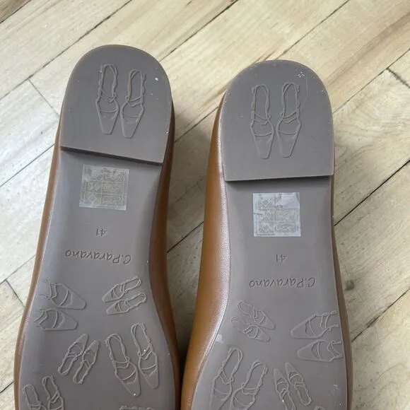 C.Paravano Women's Flats | Ballet Flats for Women | Brown Flats Shoes NWOT Sz 10