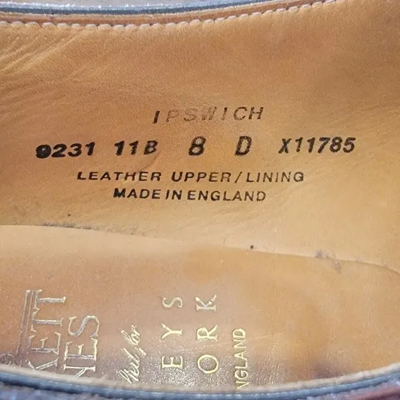 Crockett &amp; Jones For Barneys NY Ipswich Brown Monk Strap Leather Shoes Mens 8 D‎
