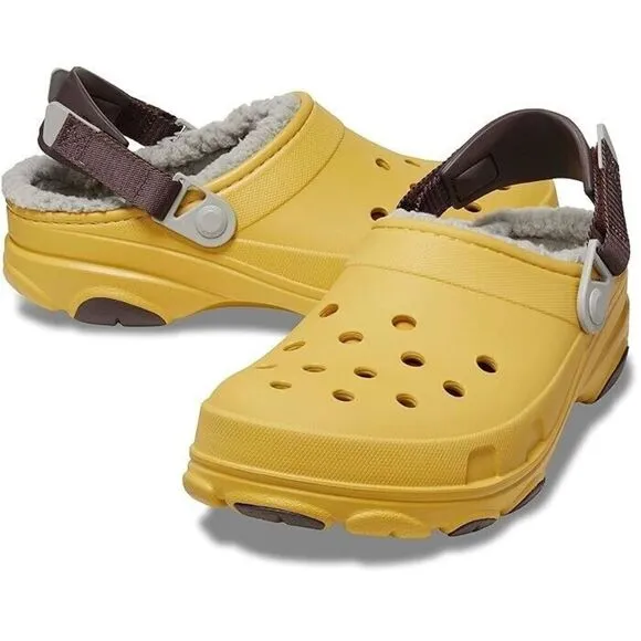 Crocs All Terrain 207936-76A Clog Unisex M9/W11 Desert Grass Lined Shoes APP1382