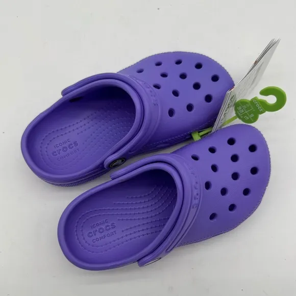 Crocs Classic Clog Kids Purple Comfort Slip On Shoes Size C11