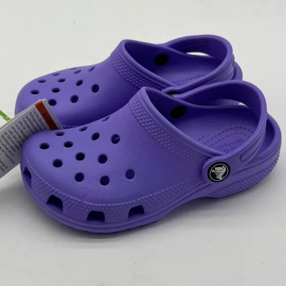 Crocs Classic Clog Kids Purple Comfort Slip On Shoes Size C11