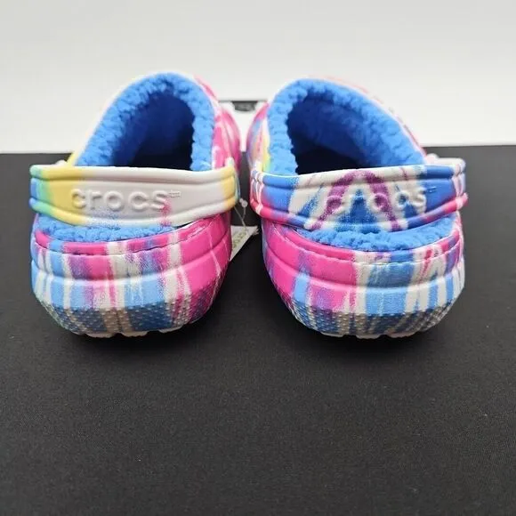 Crocs Classic Lined Slip On Tie Dye Clog Shoes‎ Men's Size 10 New