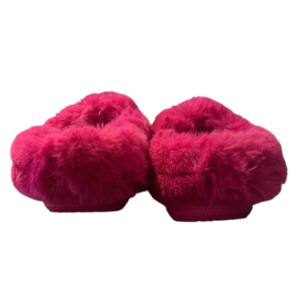 CROCS CLASSIC MAMMOTH CLOG Cotton Candy Pink Size M6/W8 Fur Slip On