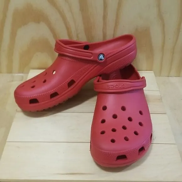 Crocs Clogs Men Sz 13Classic Red Slip On Sandals  Shoes